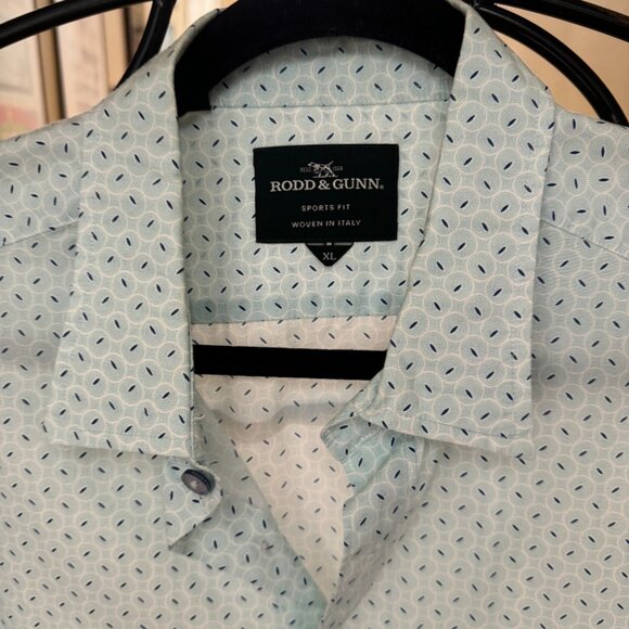 RODD & GUNNNWOT LONG SLEEVE POLO SHIRTSZ XL WOVEN IN ITALY SPORT FIT - Picture 2 of 3